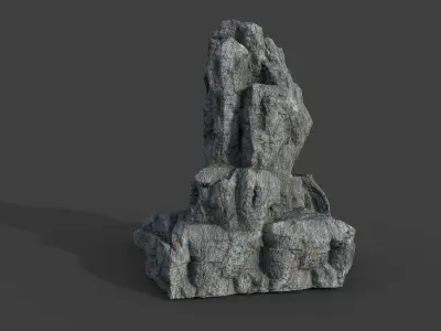 Cliff Rock 2-6 Low-poly 3D model
