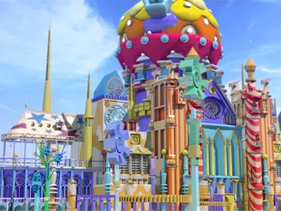 Cartoon amusement park amusement park amusement park equipment 3D model