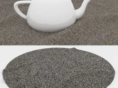 Round Rug Set 293 3D model