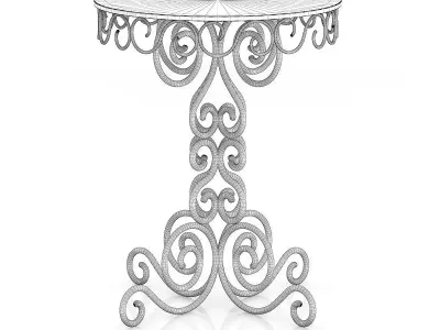 Small White Table 3D model