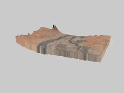 KHARTOUM City  Low-poly 3D model