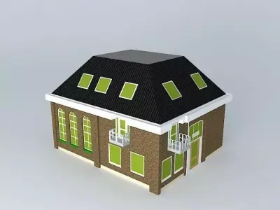 Paluno house with windows Free 3D model