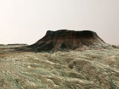 Mountain Desert Terrain Landscape Environment PBR 51 Low-poly 3D model