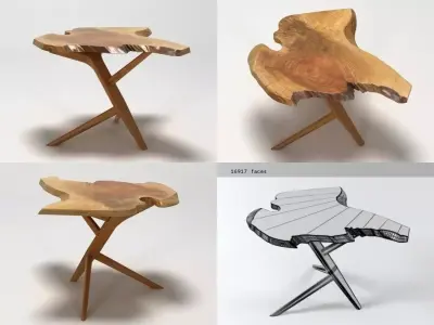 Conoid End table 3D model