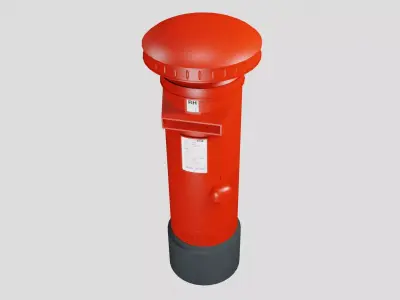 european style mail box 3D model