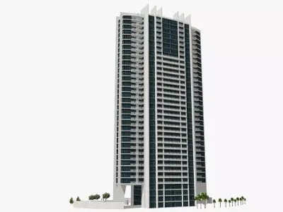 Avalon Riverfront Apartments Low-poly 3D model