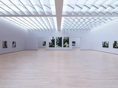 Art Museum Gallery Interior 32 Low-poly 3D model