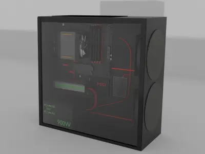 PC Gaming x64 Low-poly 3D model
