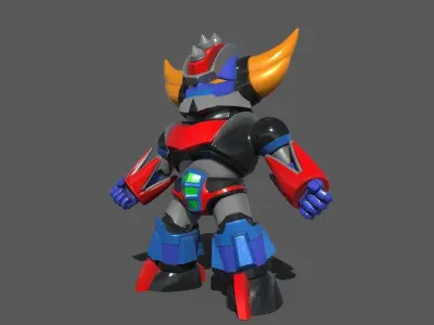 Chibi Goldorak-STL 3MF Multicolor File 3dprint 3D print model