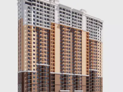 Build018 residential building 3D model