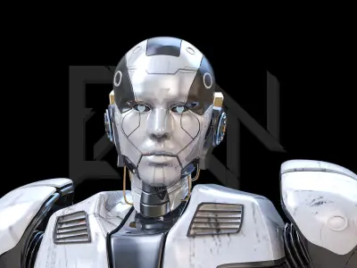 Android Mecha 093 Low-poly 3D model