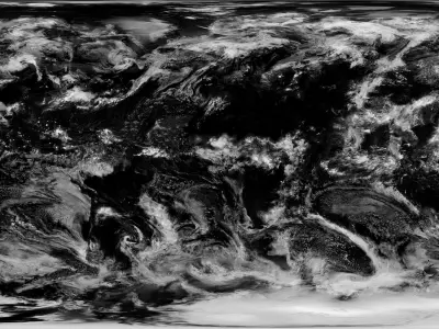 The earth and moon in space 3D model