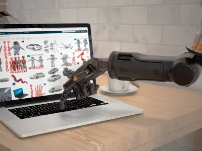  Brain Controlled Prosthetic Limbs Rigged for Maya 