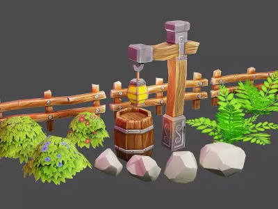 Basic Asset Pack Low-poly 3D model