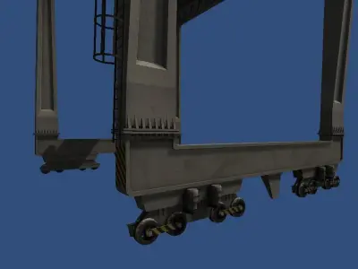 Container crane Low-poly 3D model