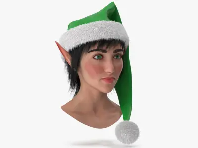  Christmas Elf Female Head 5 