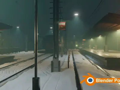 train station 3D model