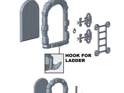 Pixie christmas door 3D print model