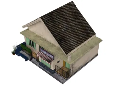 Indonesia Heritage House 7 Low-poly 3D model
