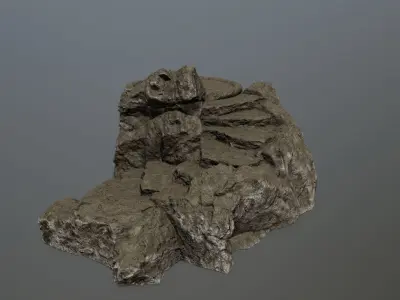 Ladder rock Low-poly 3D model