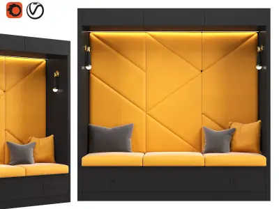 Restaurant and Office Lobi Seating 10 3D model