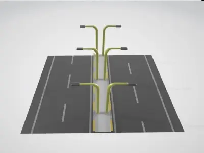 Street for gaming 3D model