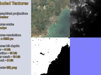 Rizhao China City Landscape 3D Model 3D model