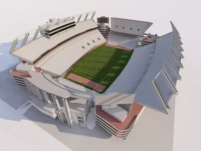 Football Stadium-American football 3D model