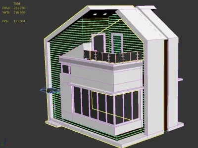 Modern house 68m2 3D model