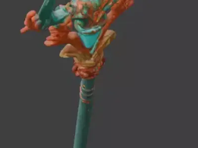 Legendary Trident of Atlantis 3D Model V02 Low-poly 3D model