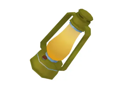 Oil Lantern - Hand Painted 3D model