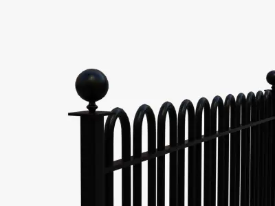 Metal Fence 3D model 2