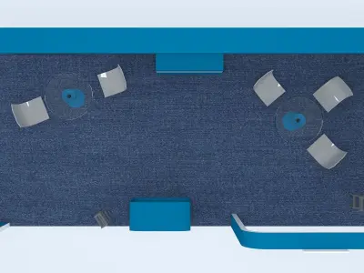 Exhibition Stall Low-poly 3D model