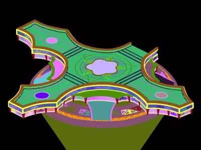 Temple - Central Platform 01 3D model
