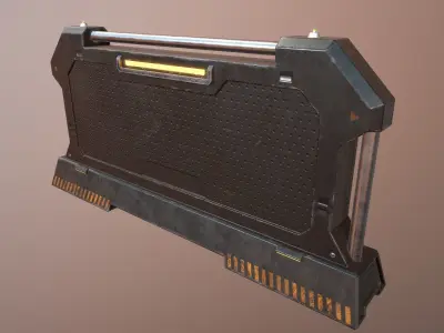 Sci-fi Barrier Low-poly 3D model
