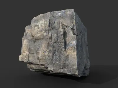 Realistic Blocky Rock 05 250612 Low-poly 3D model