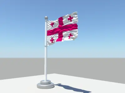 Georgia flag 3D model