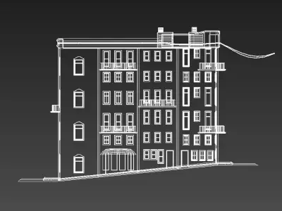 Apartment Block - Portugal Low-poly 3D model