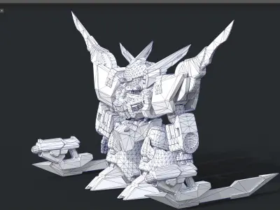 Maneuvering gundam 3D model
