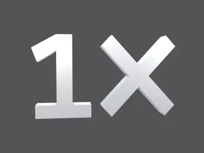 Bonus 1x Symbol v1 004 Low-poly 3D model