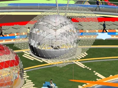 Planetary Garden at night 3D model