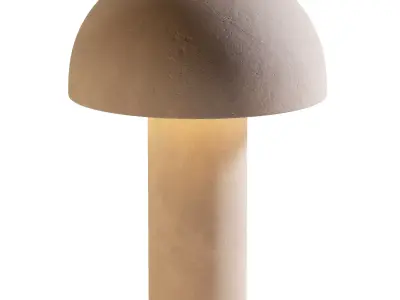 Enoki Natural Dome Table Lamp Low-poly 3D model