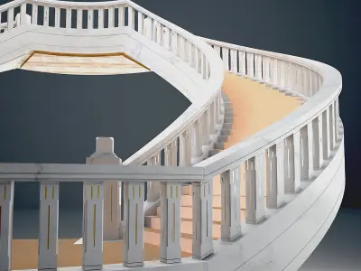 Helical Stairs 3D model