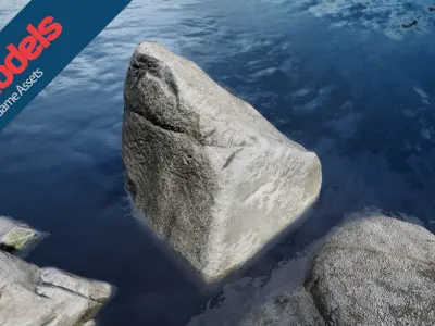 Unimodels River Rocks vol 1 Unity Version Low-poly 3D model