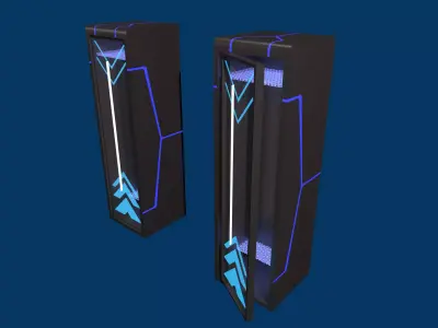 sci-fi looker Low-poly 3D model