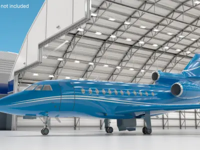  Business Jet Plane Rigged for Maya 