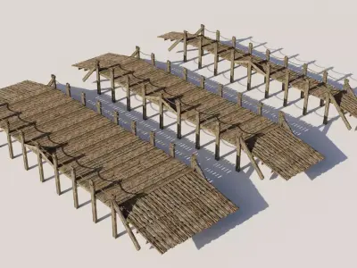 Wooden Bridge 3D model