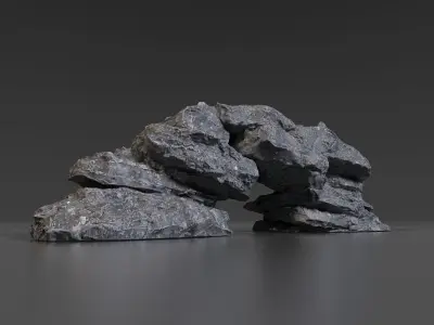 Cliff Rock 001 Low-poly 3D model