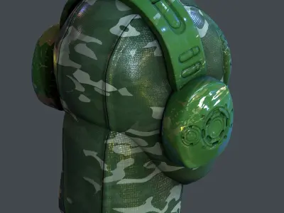 Gas mask helmet scifi Low-poly character art game space  Low-poly 3D model purchase