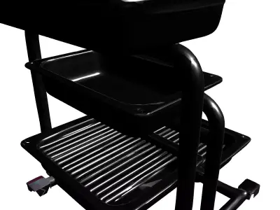 Modern Metal Tiered Serving Rack Low-poly 3D model